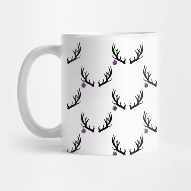 Christmas Antlers Pattern by ArtworkByJCB